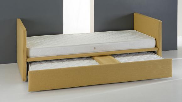 Divano letto con letto inferiore estraibile con ruote gommate