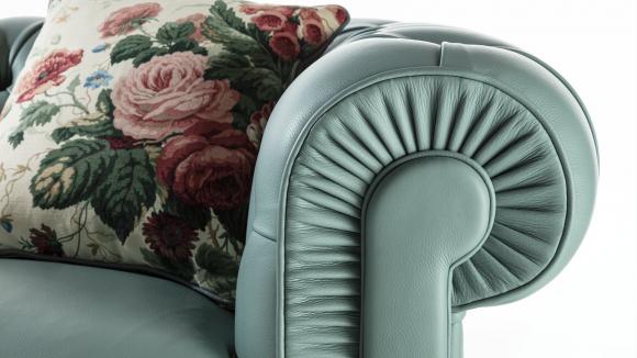 Divani chester con piedini in legno lucido o in acciaio personalizzabili